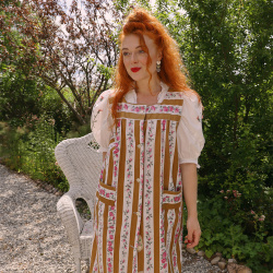 Adorable 70's Robe Vintage Dress | S