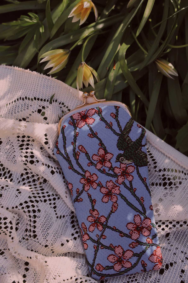 Almond Blossom and Swallow - Glasses Pouch