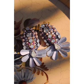 Ary White Paillettes Earrings