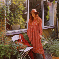 Autumn Air Marigold Boho Dress 