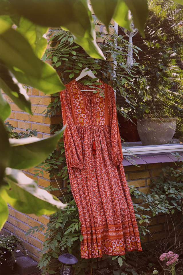 Autumn Air Marigold Boho Dress 