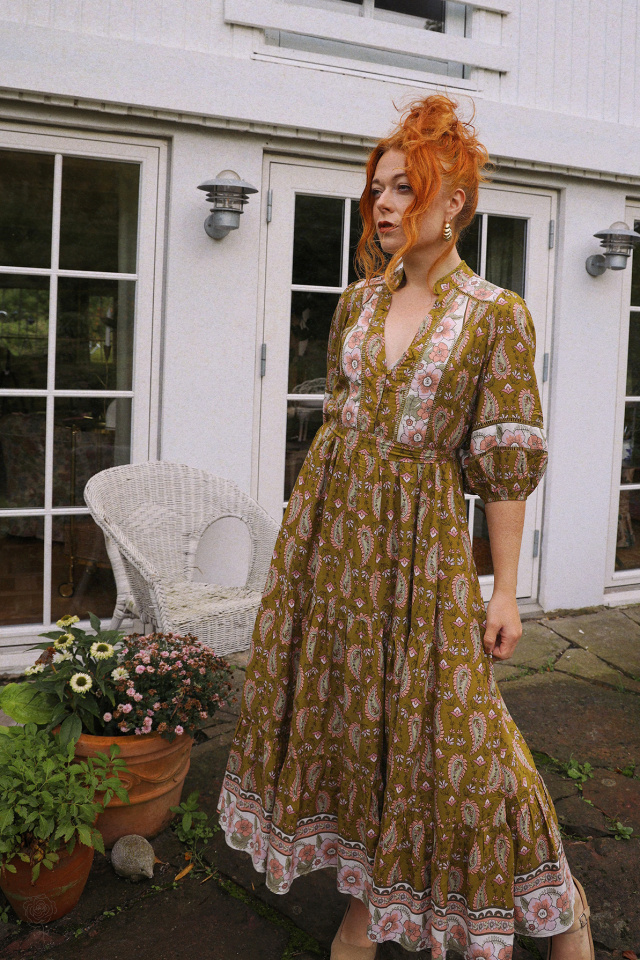 Autumn Boho Child Midi Dress 