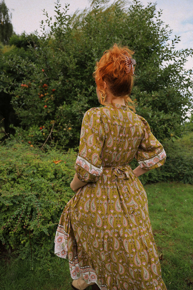 Autumn Boho Child Midi Dress 