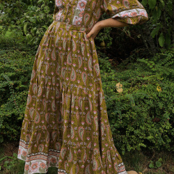 Autumn Boho Child Midi Dress 