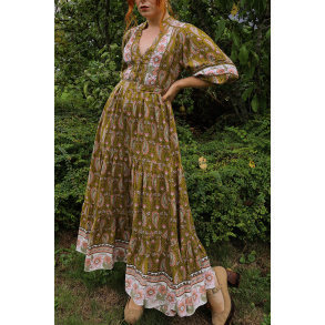 Autumn Boho Child Midi Dress 