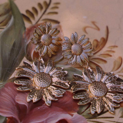 Big Daisy Steel Earrings