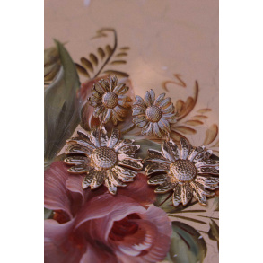 Big Daisy Steel Earrings
