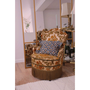 Blue Block Print Cushion Cover 