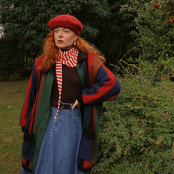Bold Striped Vintage Cardigan Jacket | L/XL