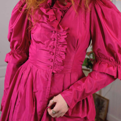 Bright Pink Victorian Maxi Dress | S