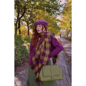 Brit Checkered Poncho & Scarf 