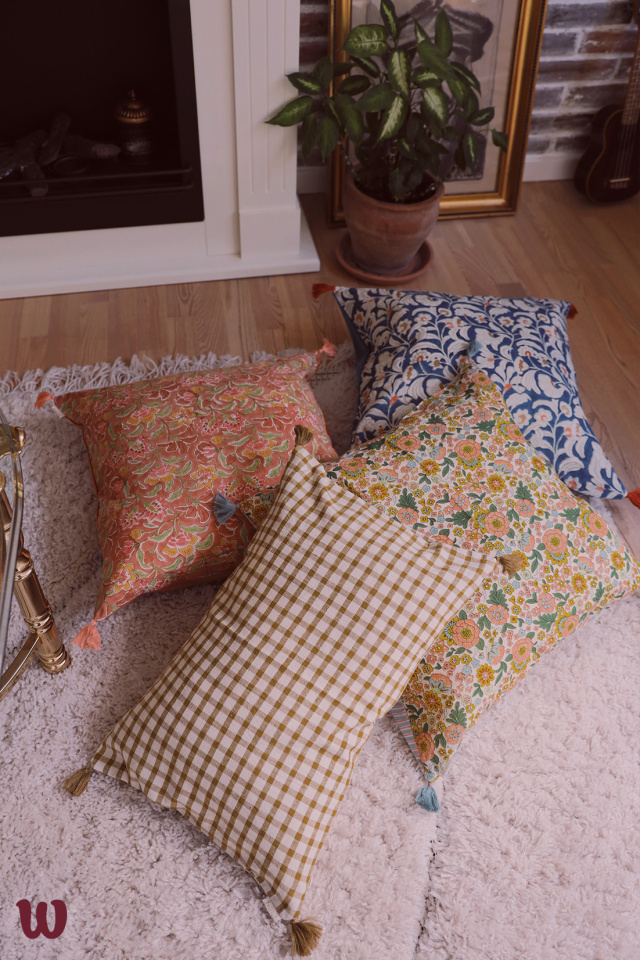Gingham Cotton Pillow Cover 
