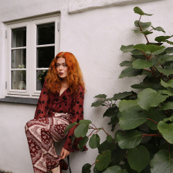 Burgundy Bloom Paisley Trousers 