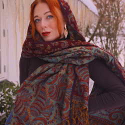 Cherish Cherry Scarf &amp; Blanket 