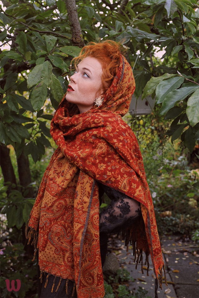 Chestnut Boho Scarf &amp; Blanket 