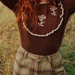 Chocolate Rose Sweater 