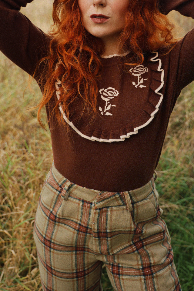 Chocolate Rose Sweater 
