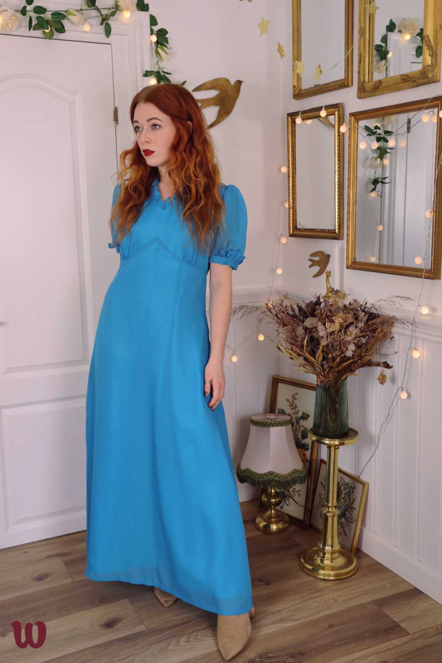 Cinderella Blue Vintage Dress | L