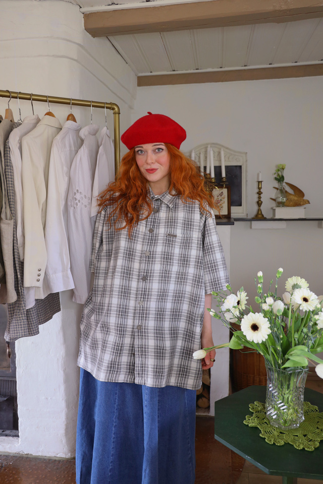 Comfy Grey Plaid Vintage Shirt | XXL
