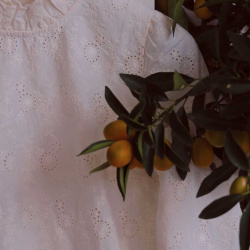 Cream Cotton Spring Blouse 