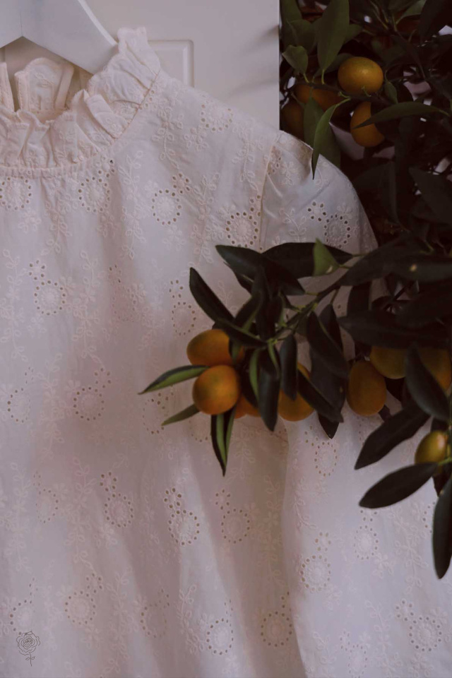 Cream Cotton Spring Blouse 