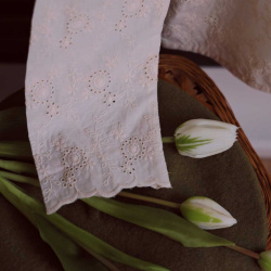 Cream Cotton Spring Blouse 