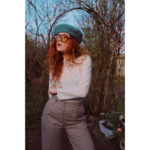 Cream Cotton Spring Blouse 