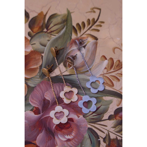 Cute Dangle Flower Heart Earrings