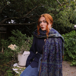 Devoted Blue Scarf &amp; Blanket 