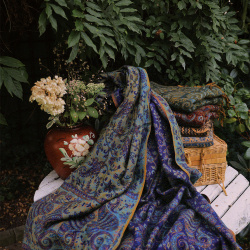 Devoted Blue Scarf &amp; Blanket 