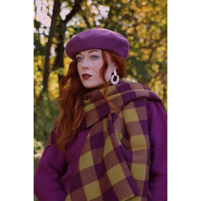 Dusty Plum Wool Beret 