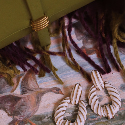 Dolly White Enamel Earrings