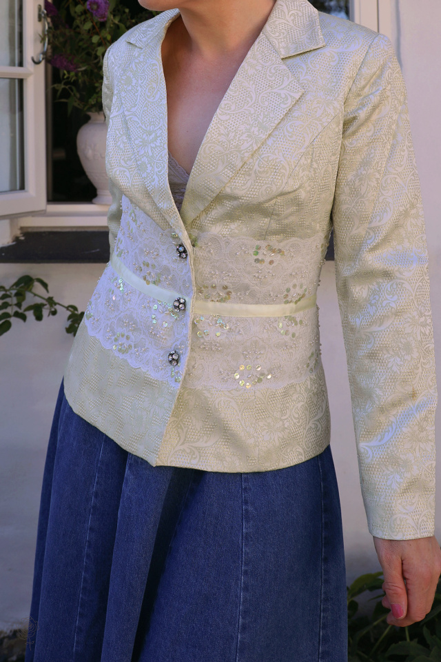Light Green Elegant Vintage Jacket | S