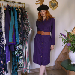 Elegantly Comfy Vintage Autumn Dress | M