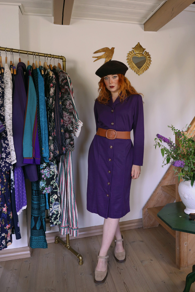 Elegantly Comfy Vintage Autumn Dress | M