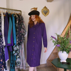 Elegantly Comfy Vintage Autumn Dress | M