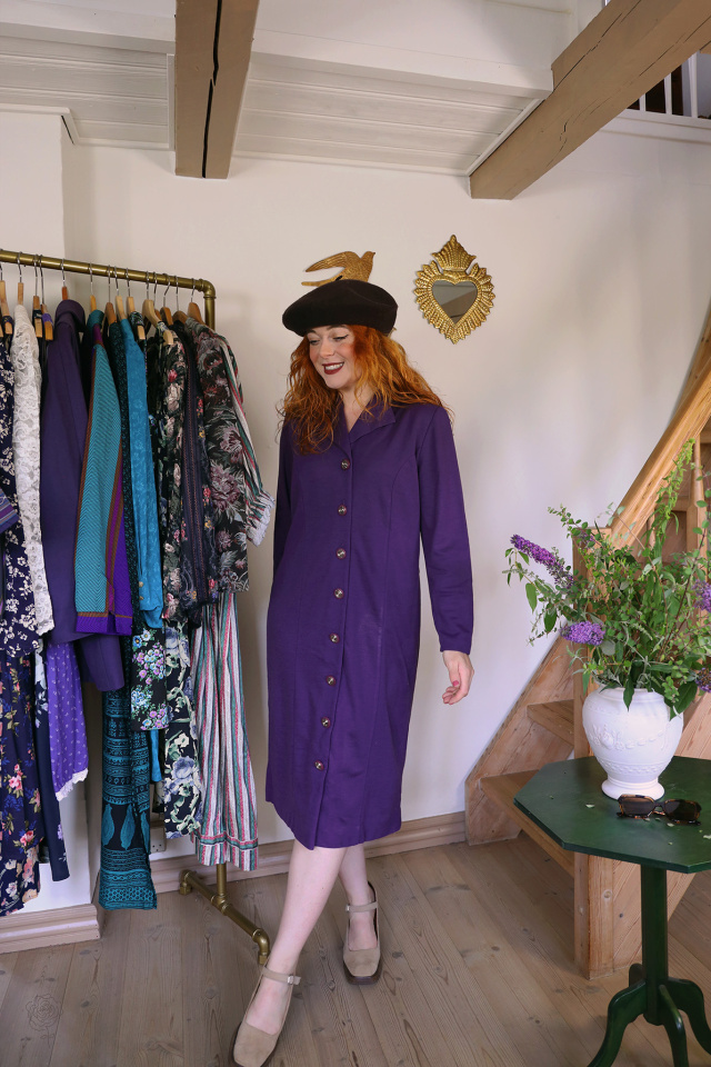 Elegantly Comfy Vintage Autumn Dress | M