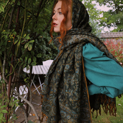 Enchanted Green Scarf &amp; Blanket 