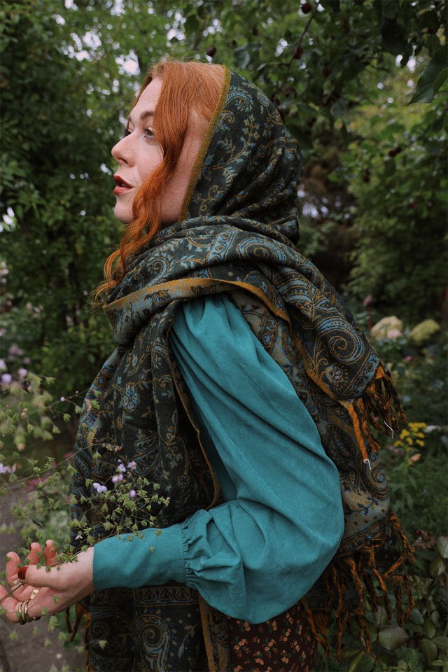 Enchanted Green Scarf &amp; Blanket 