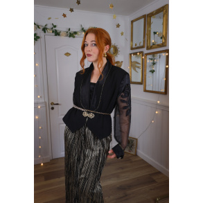 Festive Black Vintage Jacket | L/XL