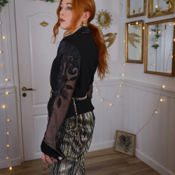 Festive Black Vintage Jacket | L/XL