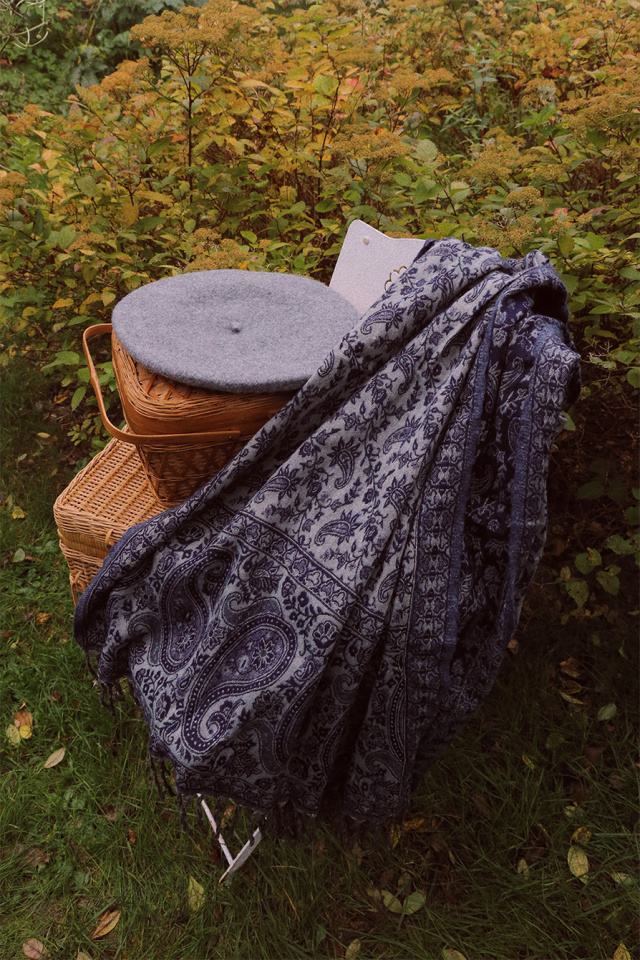 Foggy Mornings Boho Scarf &amp; Blanket 