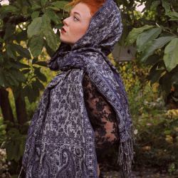 Foggy Mornings Boho Scarf &amp; Blanket 