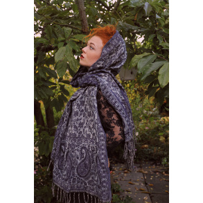 Foggy Mornings Boho Scarf & Blanket 