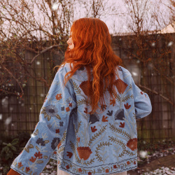 Frosty Floral Velvet Jacket | S-L
