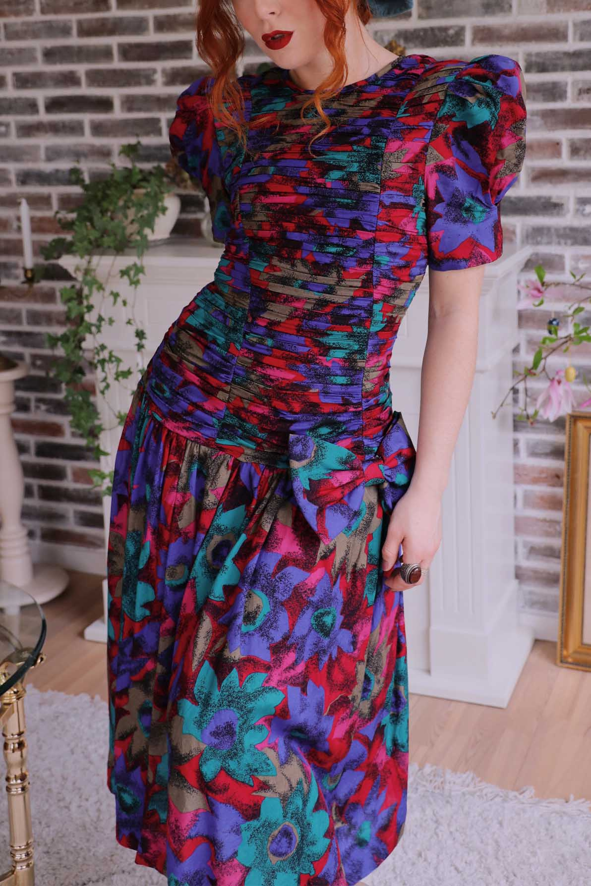 Funky-80s-multi-coloured-dress