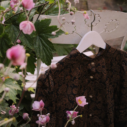 Black Golden Floral Blouse 