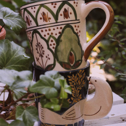 Handpainted Green Karlie Mug 