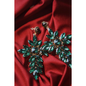 Green Infinity Glass Earrings