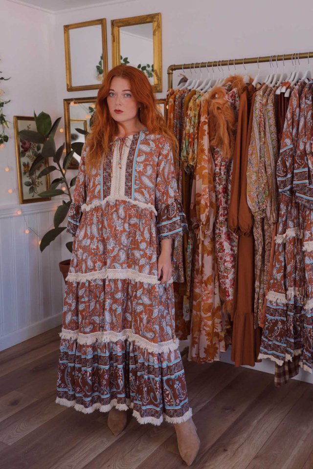 Harmony Paisley Maxi Dress 